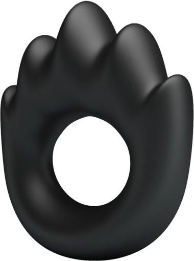 Δαχτυλίδι πέους από σιλικόνη σε μαύρο χρώμα, μήκους 6,5 εκ. και μέγιστης διαμέτρου 3,5 εκ.