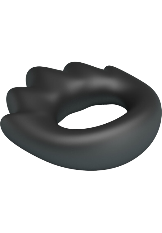 Δαχτυλίδι πέους από σιλικόνη σε μαύρο χρώμα, μήκους 6,5 εκ. και μέγιστης διαμέτρου 3,5 εκ.