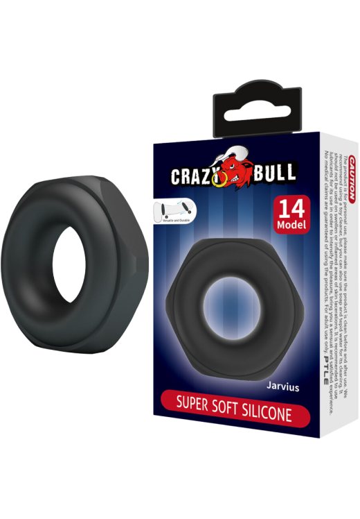 Δαχτυλίδι πέους από σιλικόνη σε μαύρο χρώμα, μήκους 5,5 εκ. και μέγιστης διαμέτρου 2,8 εκ.