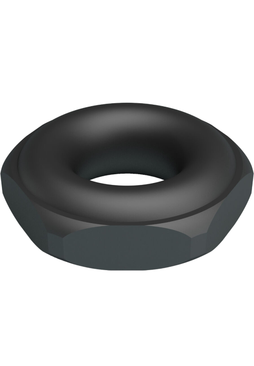 Δαχτυλίδι πέους από σιλικόνη σε μαύρο χρώμα, μήκους 5,5 εκ. και μέγιστης διαμέτρου 2,8 εκ.