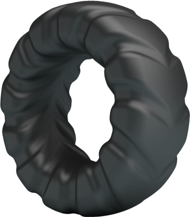 Δαχτυλίδι πέους από σιλικόνη σε μαύρο χρώμα, μήκους 4,5 εκ. και μέγιστης διαμέτρου 2,7 εκ. (πολύ ελαστικό).