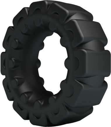 Δαχτυλίδι πέους από σιλικόνη σε μαύρο χρώμα, μήκους 5 εκ. και μέγιστης διαμέτρου 2,8 εκ. (πολύ ελαστικό)