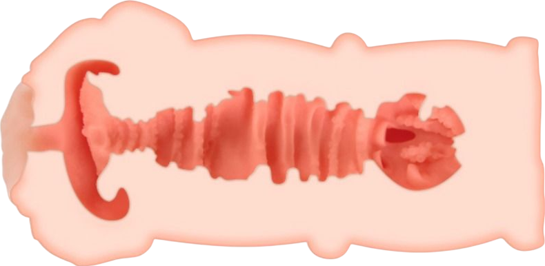 Αυνανιστήρι κόλπου από tpe σε φυσικό χρώμα, μήκους 13 εκ. και μέγιστης διαμέτρου 6 εκ.