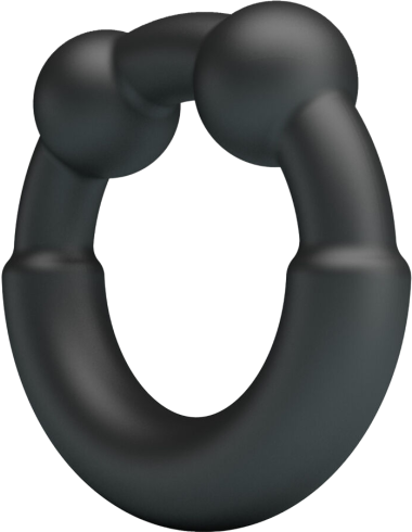 Δαχτυλίδι πέους από σιλικόνη σε μαύρο χρώμα, μήκους 6,1 εκ. και μέγιστης διαμέτρου 4 εκ. (πολύ ελαστικό)