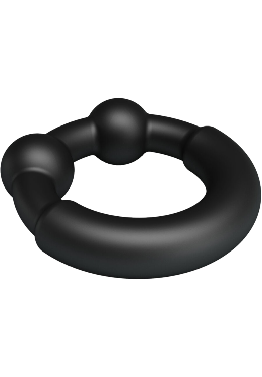 Δαχτυλίδι πέους από σιλικόνη σε μαύρο χρώμα, μήκους 6,1 εκ. και μέγιστης διαμέτρου 4 εκ. (πολύ ελαστικό)