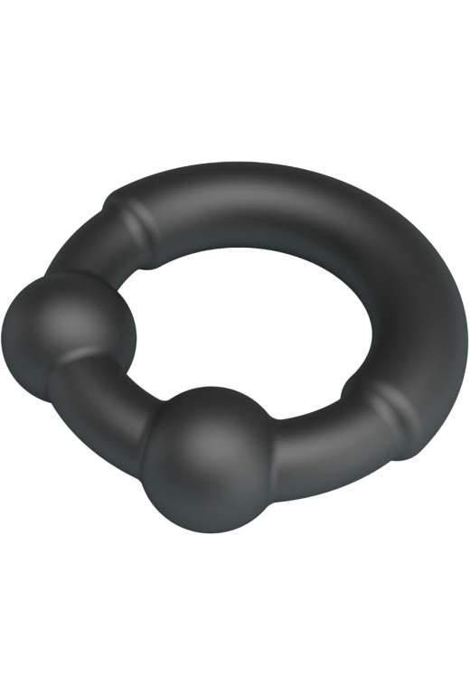 Δαχτυλίδι πέους από σιλικόνη σε μαύρο χρώμα, μήκους 6,1 εκ. και μέγιστης διαμέτρου 4 εκ. (πολύ ελαστικό)
