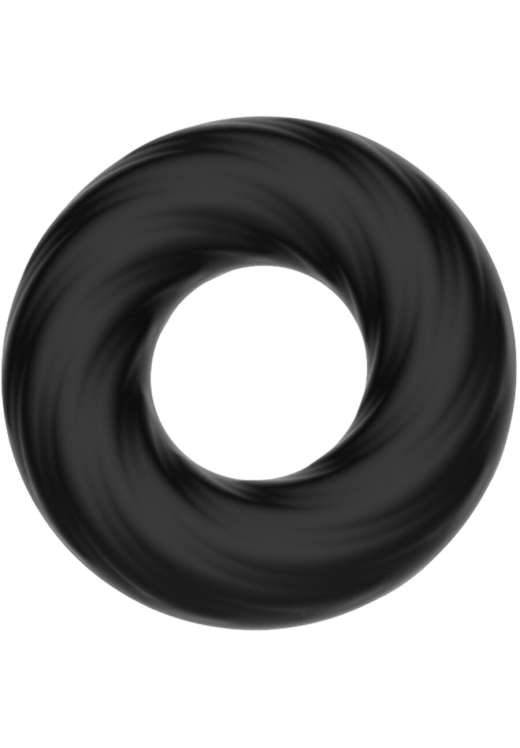 Δαχτυλίδι πέους από σιλικόνη σε μαύρο χρώμα, μήκους 5 εκ. και μέγιστης διαμέτρου 1.9 εκ. (πολύ ελαστικό)
