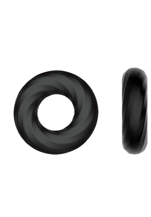 Δαχτυλίδι πέους από σιλικόνη σε μαύρο χρώμα, μήκους 5 εκ. και μέγιστης διαμέτρου 1.9 εκ. (πολύ ελαστικό)