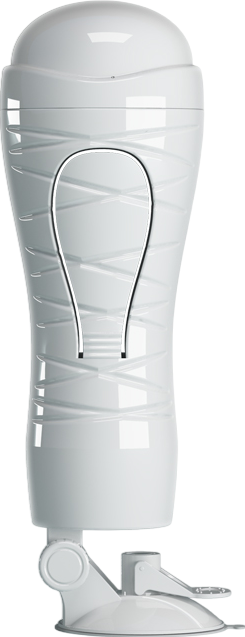 Αυνανιστήρι κόλπου από tpe σε λευκό χρώμα, μήκους 28 εκ. και μέγιστης διαμέτρου 9.3 εκ.