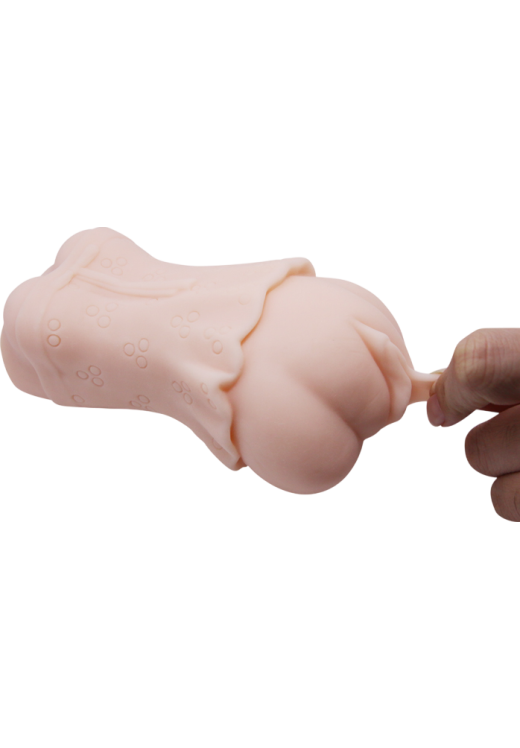 Αυνανιστήρι κόλπου από tpe σε φυσικό χρώμα, μήκους 14.5 εκ. και μέγιστης διαμέτρου 8 εκ.