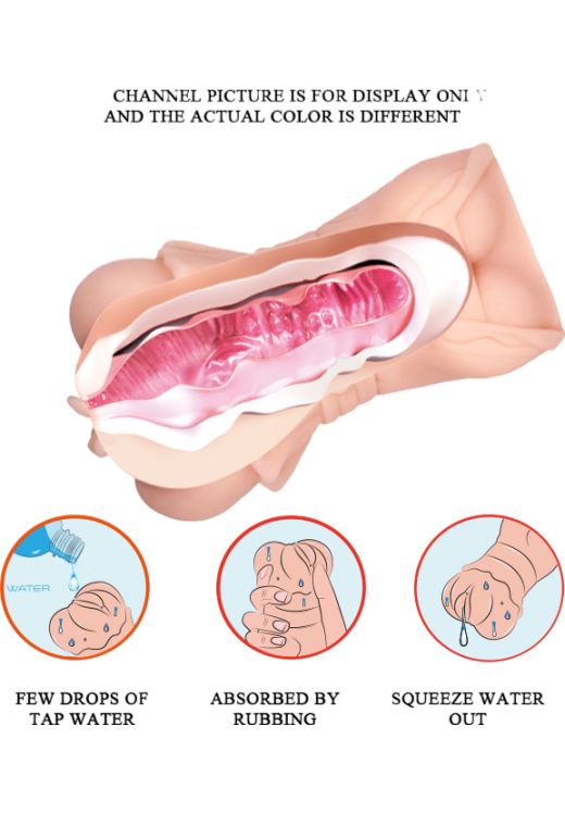 Αυνανιστήρι κόλπου από tpe σε φυσικό χρώμα, μήκους 14 εκ. και μέγιστης διαμέτρου 8.5 εκ.