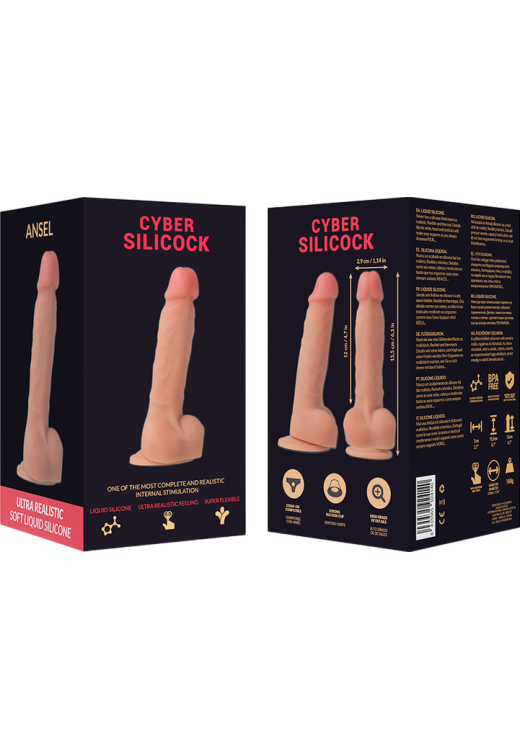 Ομοίωμα πέους από σιλικόνη σε φυσικό χρώμα, μήκους 15,5 εκ. και μέγιστης διαμέτρου 2,9 εκ.