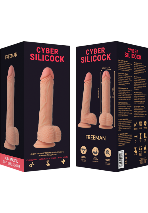 Ομοίωμα πέους από σιλικόνη σε φυσικό χρώμα, μήκους 20 εκ. και μέγιστης διαμέτρου 3,8 εκ.