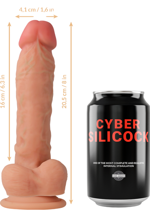 Ομοίωμα πέους από σιλικόνη σε φυσικό χρώμα, μήκους 20,5 εκ. και μέγιστης διαμέτρου 4,1 εκ.