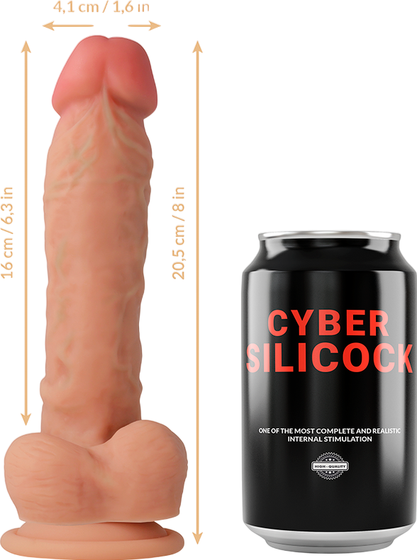 Ομοίωμα πέους από σιλικόνη σε φυσικό χρώμα, μήκους 20,5 εκ. και μέγιστης διαμέτρου 4,1 εκ.