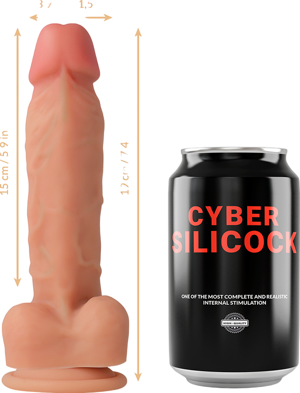 Ομοίωμα πέους από σιλικόνη σε φυσικό χρώμα, μήκους 19 εκ. και μέγιστης διαμέτρου 3,9 εκ.