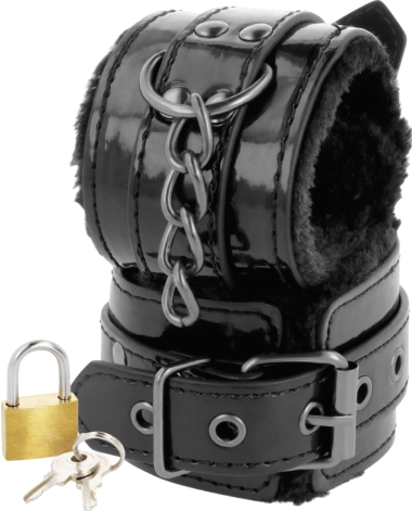 Ποδοπέδες από δερματίνη σε μαύρο χρώμα