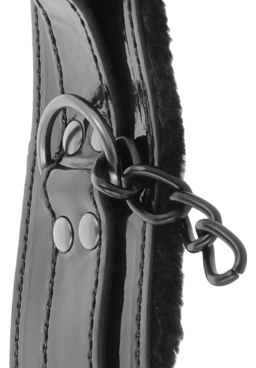 Ποδοπέδες από δερματίνη σε μαύρο χρώμα