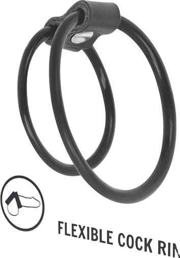 Διπλό δαχτυλίδι πέους από tpr σε μαύρο χρώμα