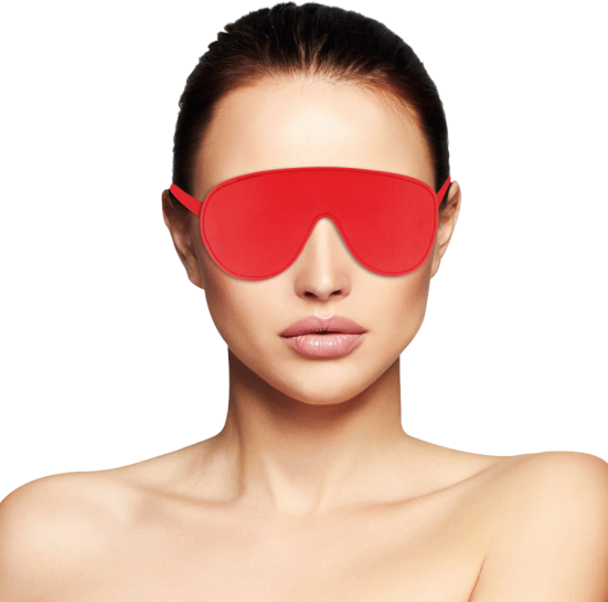 Κλειστή μάσκα από pvc σε κόκκινο χρώμα