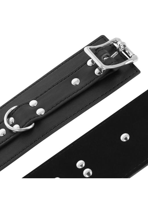 Χειροπέδες από δερματίνη σε μαύρο χρώμα