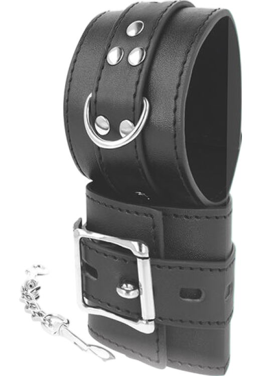 Χειροπέδες από δερματίνη σε μαύρο χρώμα