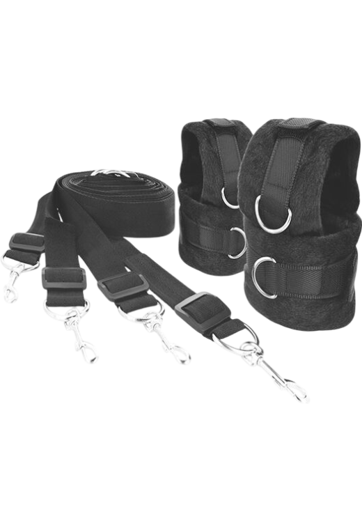 Δεσμά κρεβατιού σε μαύρο χρώμα