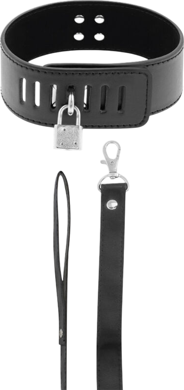 Κολάρο από δερματίνη σε μαύρο χρώμα