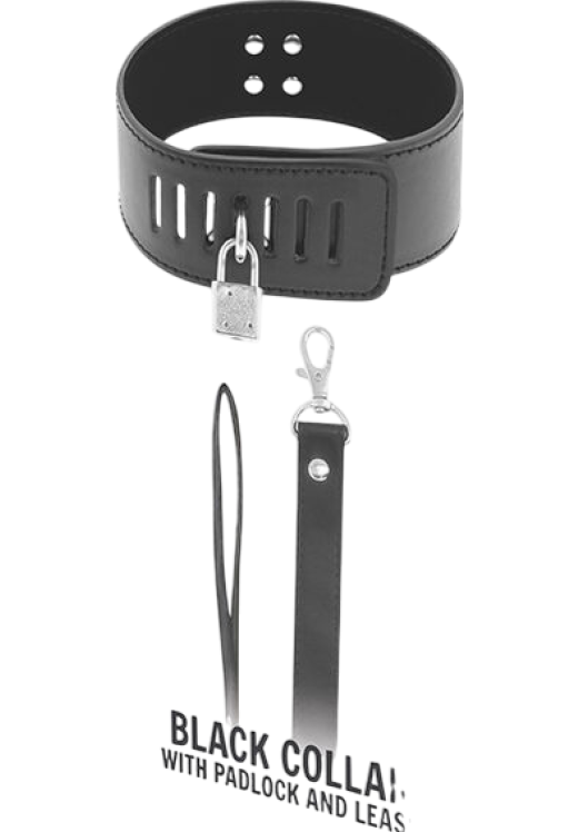 Κολάρο από δερματίνη σε μαύρο χρώμα