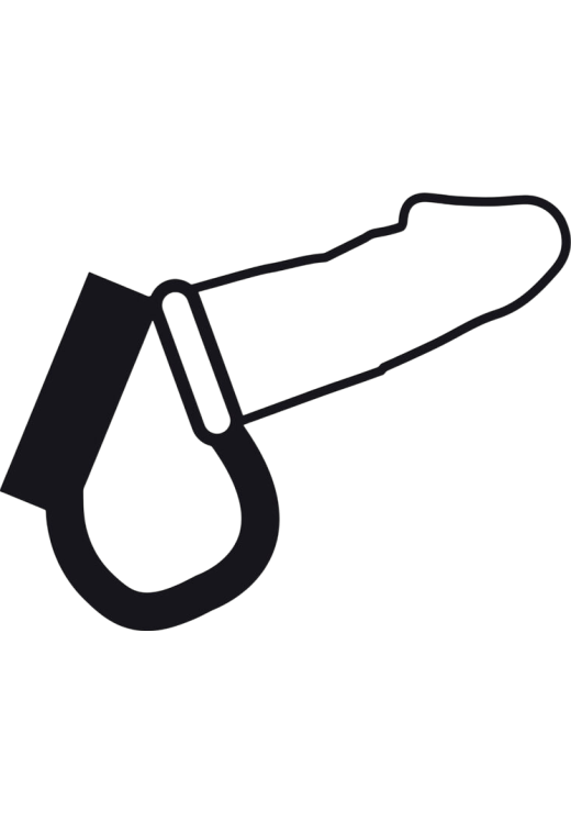 Διπλό δαχτυλίδι πέους από δερματίνη σε μαύρο χρώμα