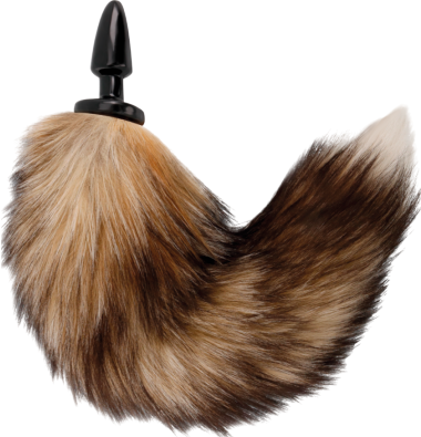 Σφήνα με ουρά από σιλικόνη σε μαύρο χρώμα, μήκους 10 εκ. και μέγιστης διαμέτρου 4 εκ.