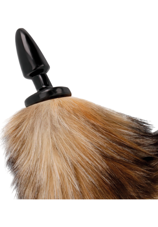 Σφήνα με ουρά από σιλικόνη σε μαύρο χρώμα, μήκους 10 εκ. και μέγιστης διαμέτρου 4 εκ.