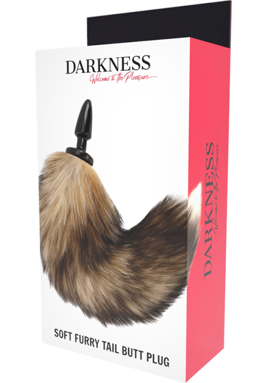 Σφήνα με ουρά από σιλικόνη σε μαύρο χρώμα, μήκους 10 εκ. και μέγιστης διαμέτρου 4 εκ.