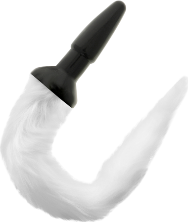 Σφήνα με ουρά από σιλικόνη σε μαύρο χρώμα, μήκους 12 εκ. και μέγιστης διαμέτρου 3 εκ.