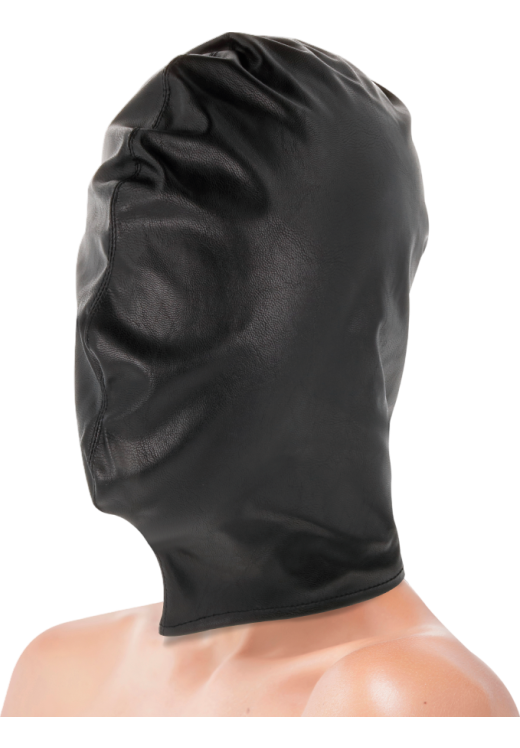 Γυαλιστερή κουκούλα σε μαύρο χρώμα