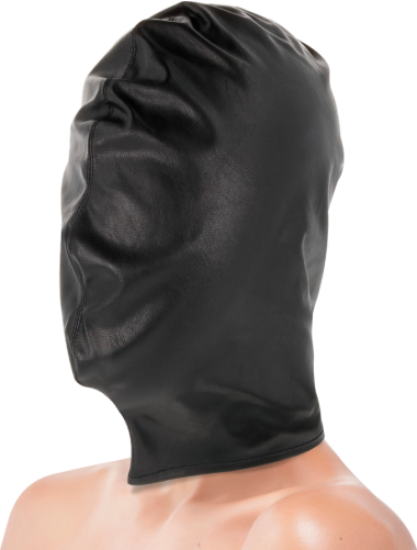 Γυαλιστερή κουκούλα σε μαύρο χρώμα