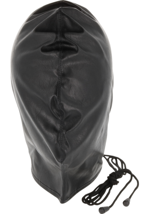 Γυαλιστερή κουκούλα σε μαύρο χρώμα