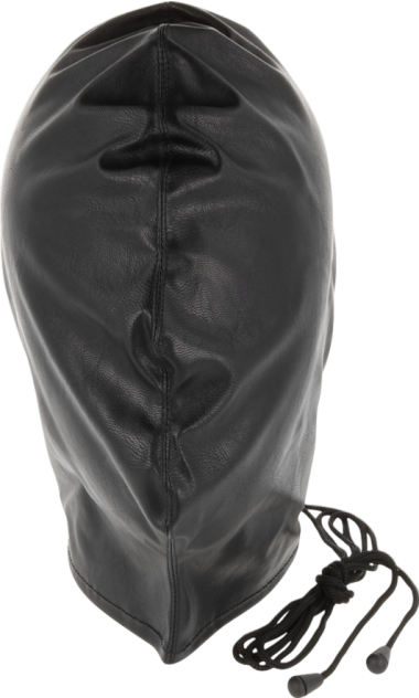 Γυαλιστερή κουκούλα σε μαύρο χρώμα