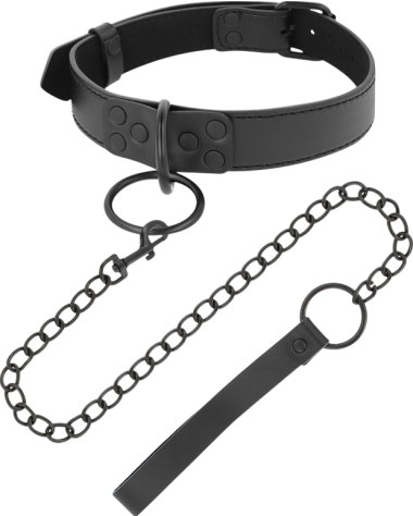 Κολάρο από δερματίνη σε μαύρο χρώμα