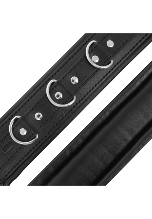 Χειροπέδες από δερματίνη σε μαύρο χρώμα, μήκους 20 εκ.