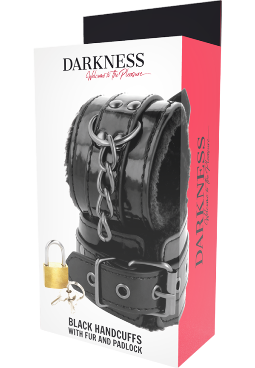 Χειροπέδες από δερματίνη σε μαύρο χρώμα