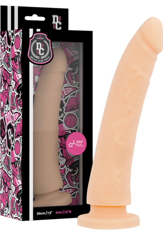 Ομοίωμα πέους από σιλικόνη σε φυσικό χρώμα, μήκους 20 εκ. και μέγιστης διαμέτρου 4 εκ.