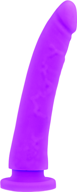 Ομοίωμα πέους από σιλικόνη σε μοβ χρώμα, μήκους 17 εκ. και μέγιστης διαμέτρου 3 εκ.