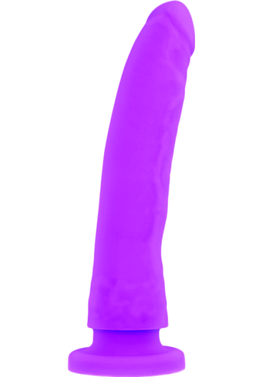 Ομοίωμα πέους από σιλικόνη σε μοβ χρώμα, μήκους 17 εκ. και μέγιστης διαμέτρου 3 εκ.