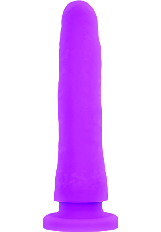 Ομοίωμα πέους από σιλικόνη σε μοβ χρώμα, μήκους 17 εκ. και μέγιστης διαμέτρου 3 εκ.