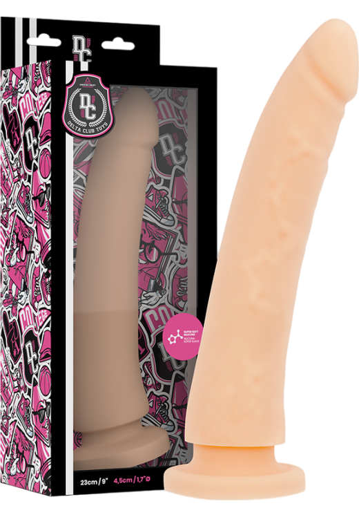 Xl ομοίωμα πέους από σιλικόνη σε φυσικό χρώμα, μήκους 23 εκ. και μέγιστης διαμέτρου 4,5 εκ.