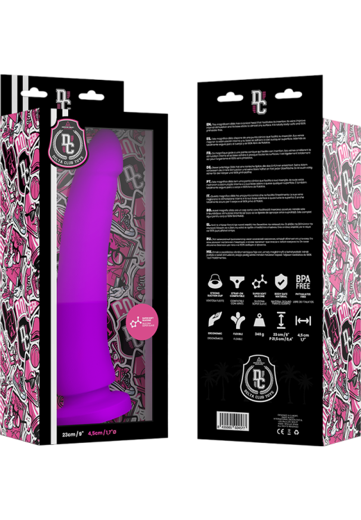 Xl ομοίωμα πέους από σιλικόνη σε μοβ χρώμα, μήκους 23 εκ. και μέγιστης διαμέτρου 4,5 εκ.