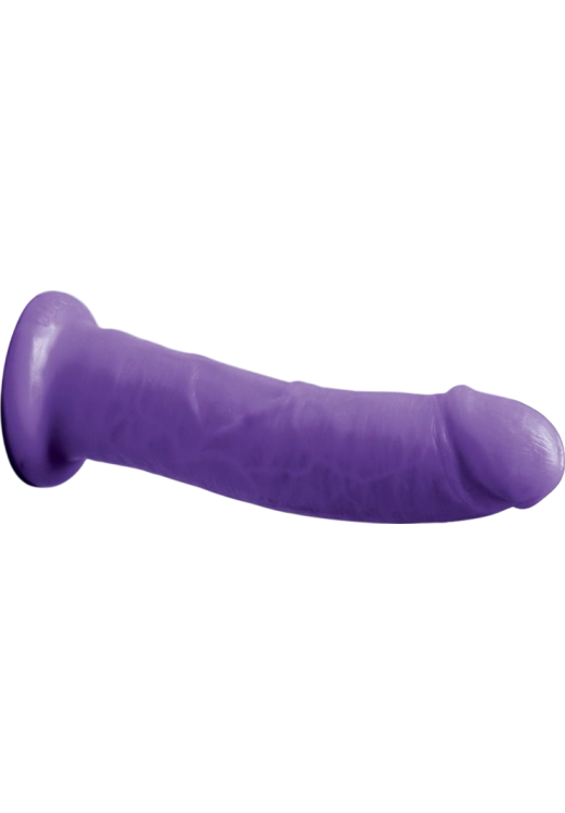 Ομοίωμα πέους από pvc σε μοβ χρώμα, μήκους 21,6 εκ. και μέγιστης διαμέτρου 4,8 εκ.