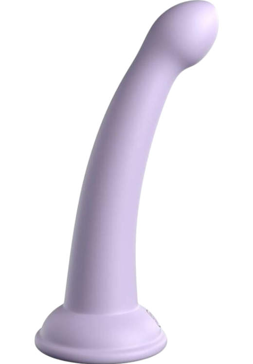 Κλασσικό dildo από σιλικόνη σε μοβ χρώμα, μήκους 15,2 εκ.