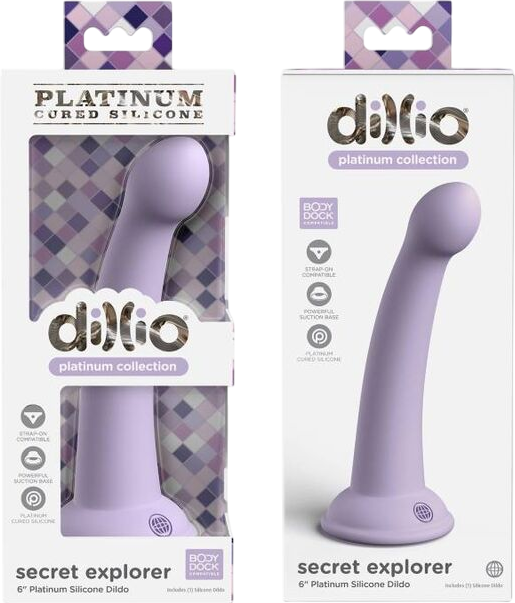 Κλασσικό dildo από σιλικόνη σε μοβ χρώμα, μήκους 15,2 εκ.